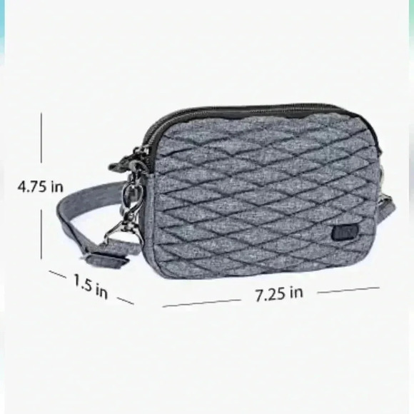 Lug  Coupe Cross Body Belt Travel Everyday Bag Grey - Picture 7 of 8